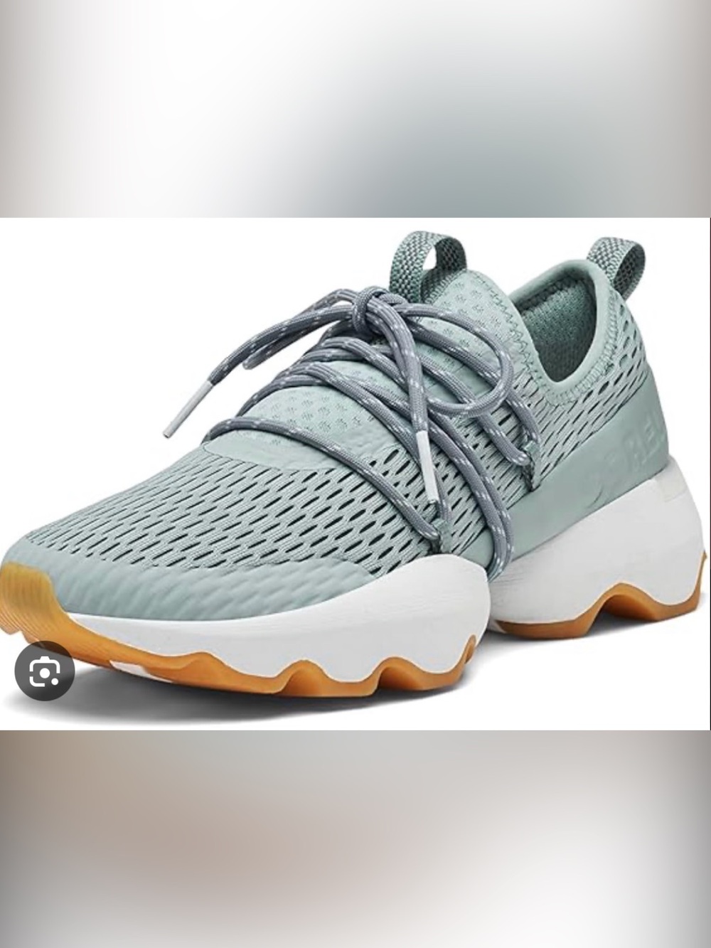Sorel Women's Mint Green Mesh Sneaker with Gum Outsole